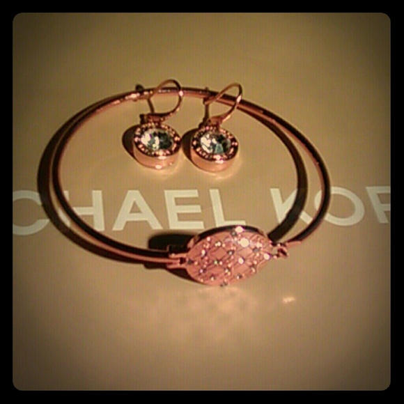 Michael Kors Jewelry - Michael Kors Rose Gold Crystal Set